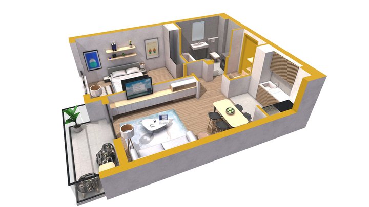 Apartman V2 3D Model