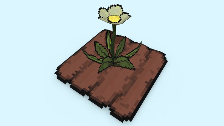 Hand painted pixel flowers – Modello 3D gratuito STL