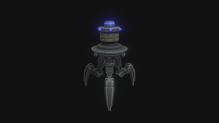 Mecha for "Covid, panelki & robots" project. 3D Model
