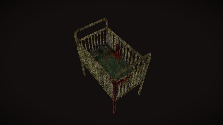PS1 Horror Hospital Crib 3D Model