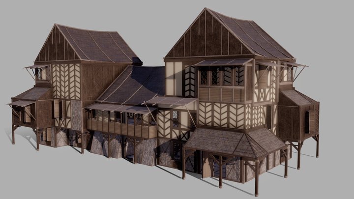 Colonial Era House 3D Model