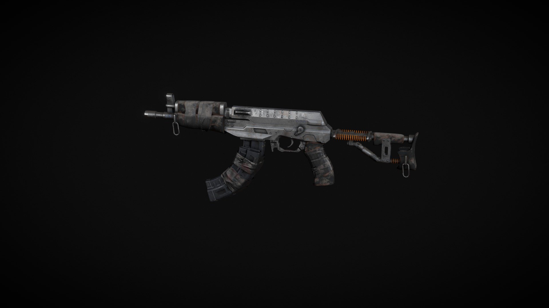 Post apocalypse Ak 74u - 3D model by geeero [c52333a] - Sketchfab