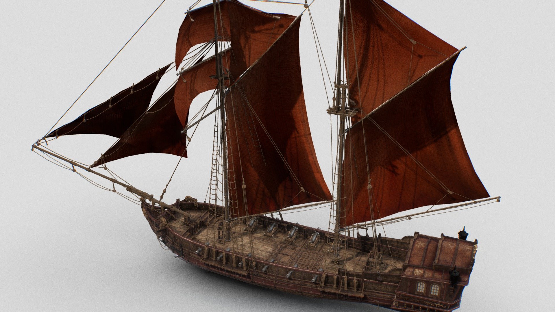 Schooner Black Atoll Game - 3D model by Deni Kaharudin (@kaharu292 ...