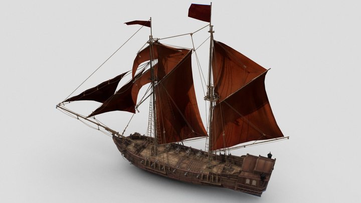 Schooner 3D Model
