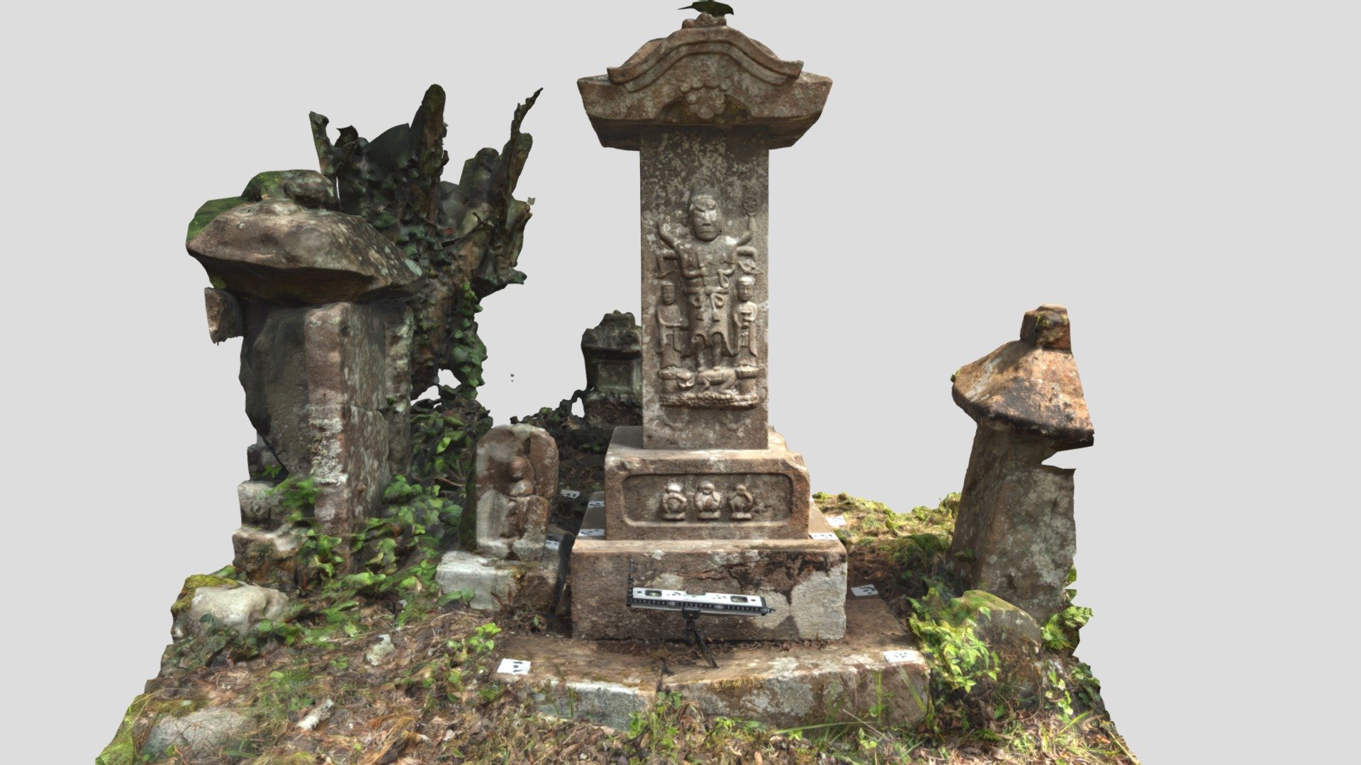 キーポイント : タイポイント = 80000 : 8000（庚申塔（石上峠））