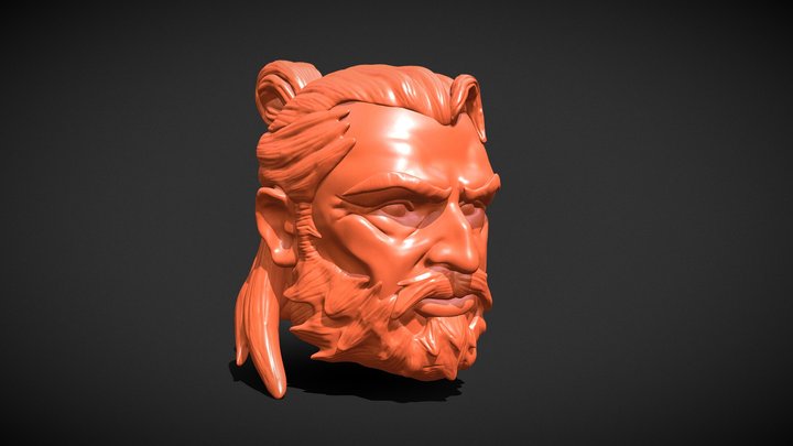 Man At Arms Head 3D Model