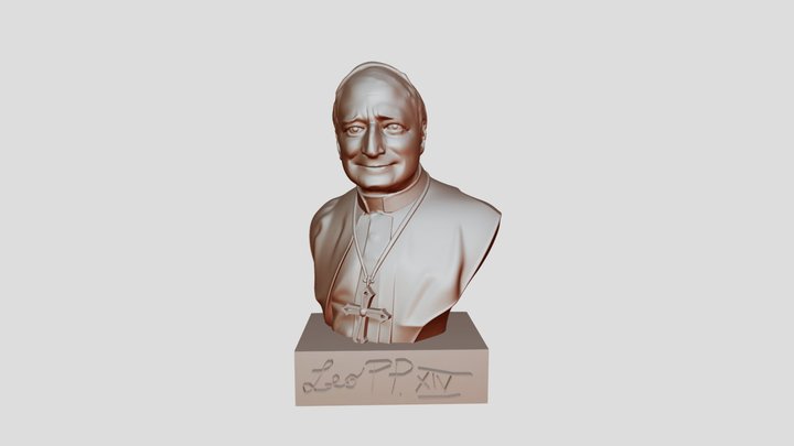 Busto Papa Leone XIV 3D Model