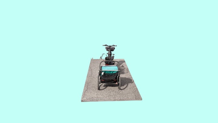 Ebike and Trailer 3D Model