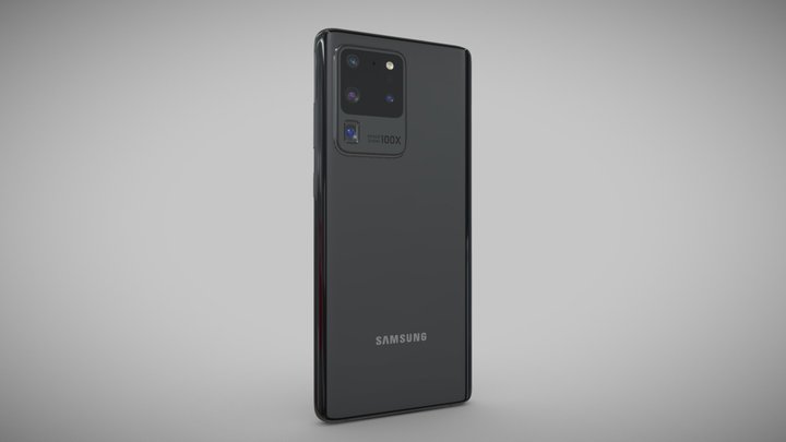 Samsung Galaxy S20 5G Ultra Cosmic Black 3D Model