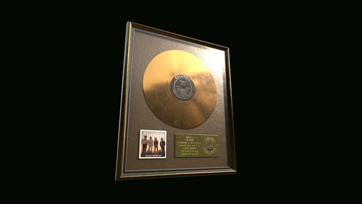 gold record plaque 3D Model