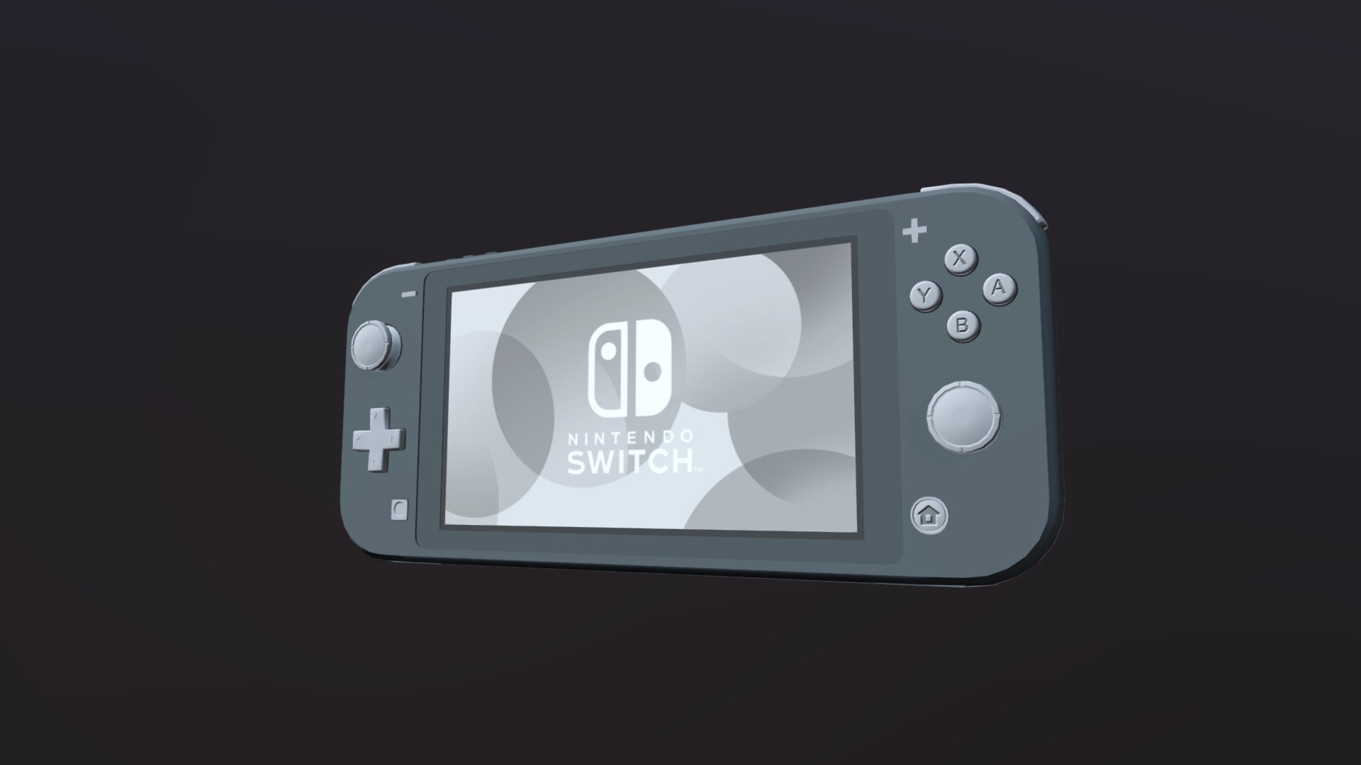 3D model Nintendo Switch Lite – Grey - This is a 3D model of the Nintendo Switch Lite - Grey. The 3D model is about a rectangular cellular device.