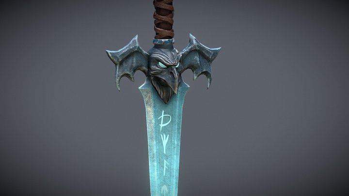 Magical Frost Dagger — Stylized Fantasy Weapon 3D Model