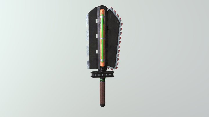 Chempunk Chainsaw Sword 3D Model