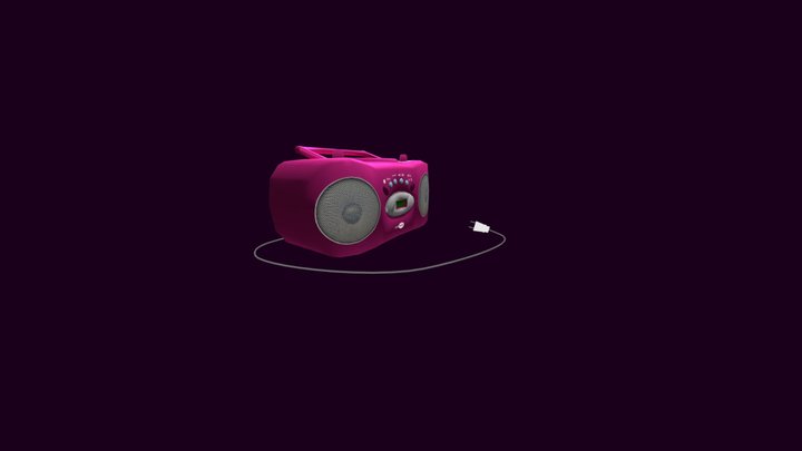 EKT Pink Boombox 3D Model