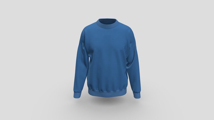 Oversized Drop Shoulder Sweatshirt 3D Model