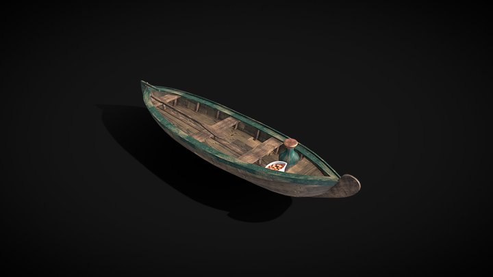 Fantasy Rowboat – Kostenloses 3D-Modell STL