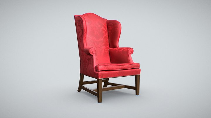 Crimson Damask Armchair – Modèle 3D gratuit STL