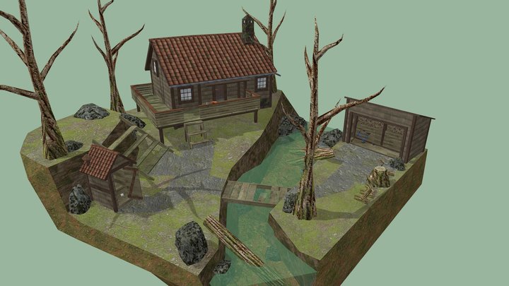 DAE Diorama - Forest Loner 3D Model