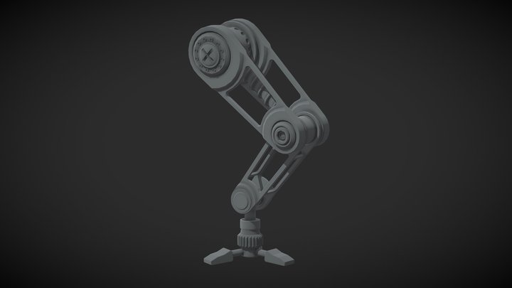 Robot Leg, Plasticity 3D Model