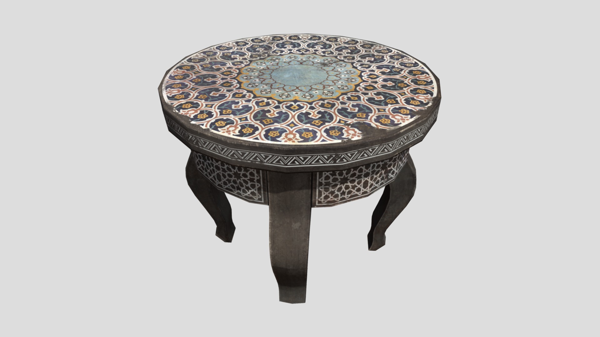 3D model Table_05 - This is a 3D model of the Table_05. The 3D model is about a table with a decorative top.