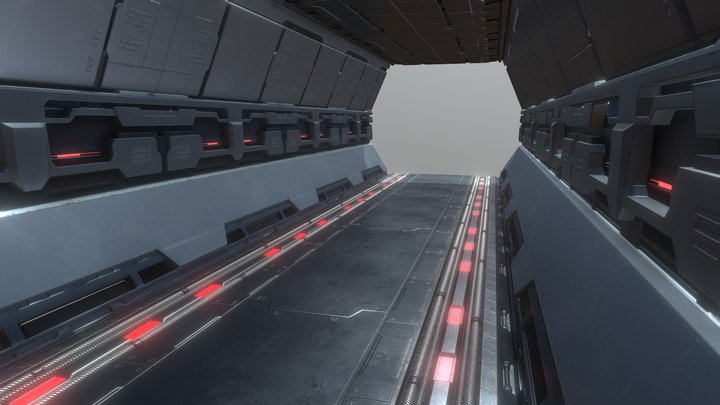 Sci-fi corridor 3D Model