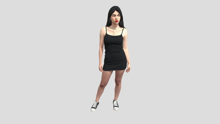 Little Black Dress Silhouette – Kostenloses 3D-Modell STL