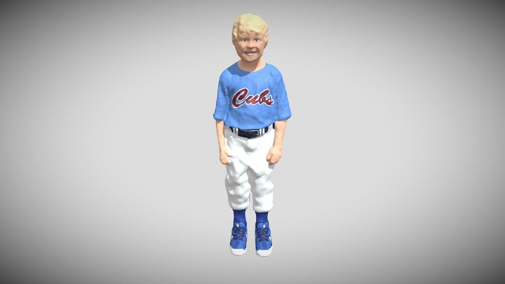 Youth baseball player 3D Model