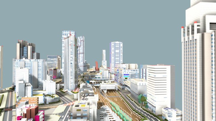 Shinjyuku Station 3D Model