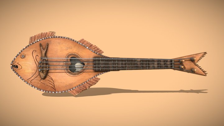 Rajão - a fish-shaped guitar 3D Model