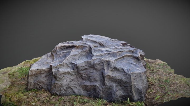 Декоративный камень ТОПАС ЛЮКС, тёмно-коричневый 3D Model