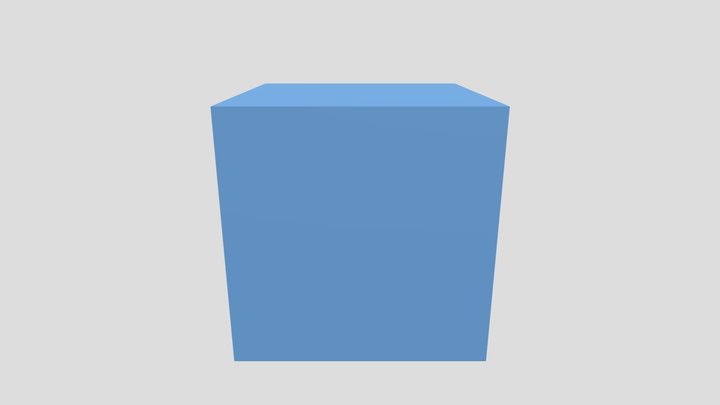 blue cube 3D Model