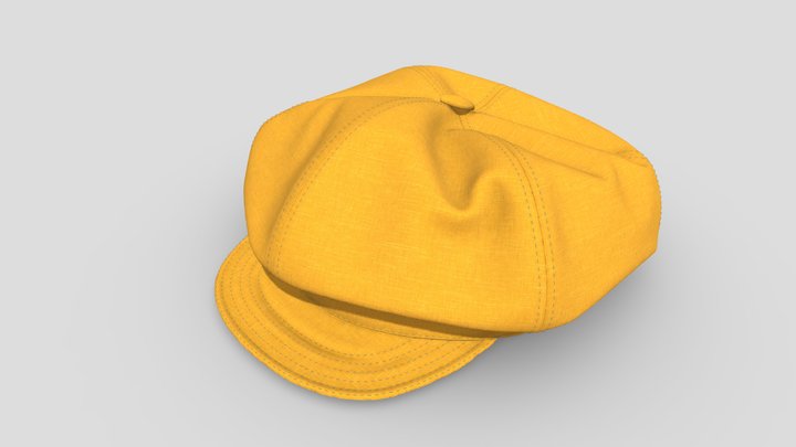 Newsboy Cap 3D Model
