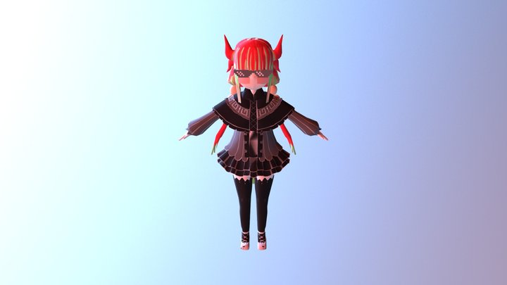 Kanna With Emojis 3D Model
