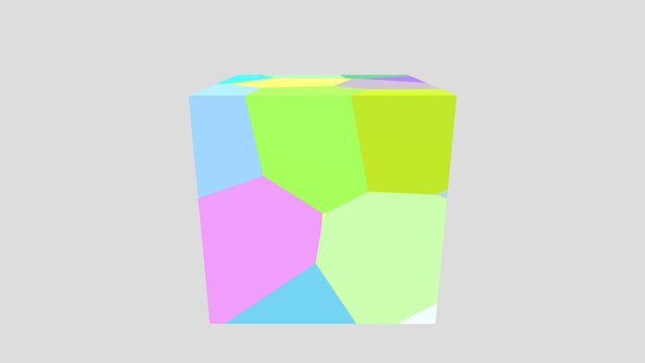 Equiaxed Grains Cube 3D Model