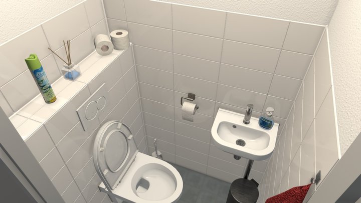 A bathroom. 3D Model