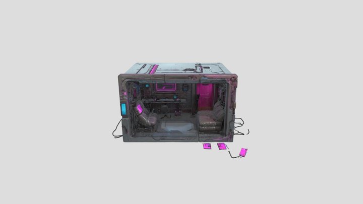 Futuristic Hideout 3D Model
