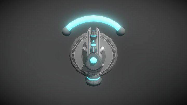 Top Down Spaceship 3D Model