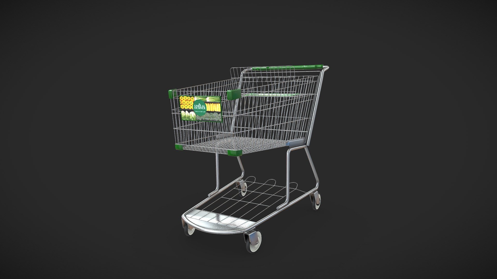High Poly Shopping Cart - Archviz Ready - Buy Royalty Free 3D model by ...