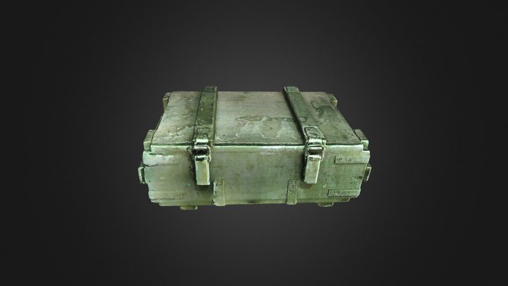 Wooden Ammo Crate-Scanned by Revopoint POP 3