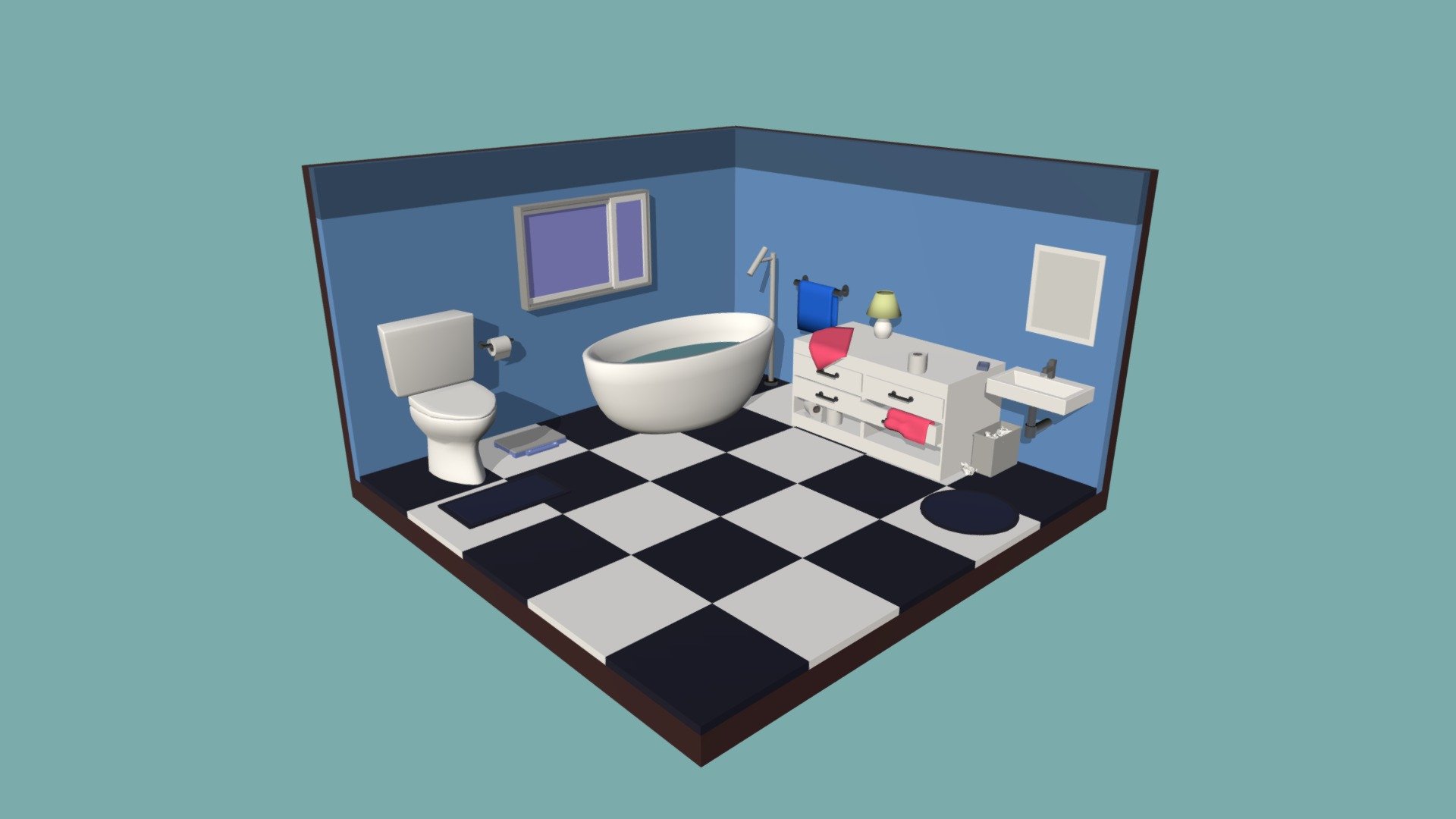 Bathroom - Download Free 3D model by Dimitri (@dimitri_blender ...