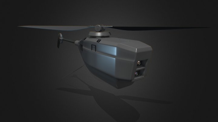 3D Render Black Hornet PD 100 Nano UAV Micro Dro 3D Model