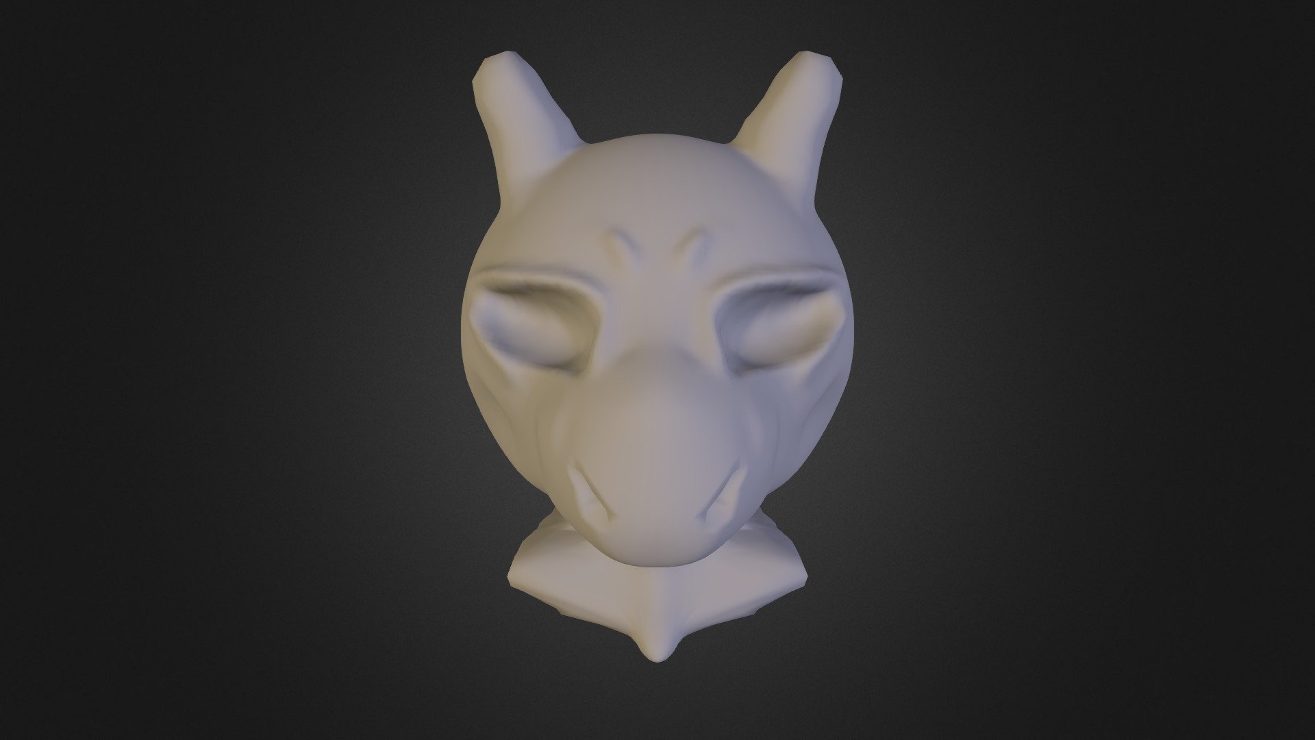 Mewtwo Head Sketch - 3D model by nikkisteiner [c549ed9] - Sketchfab