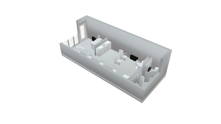 10 Zakład Fryzjerski 38,80 m2 3D Model