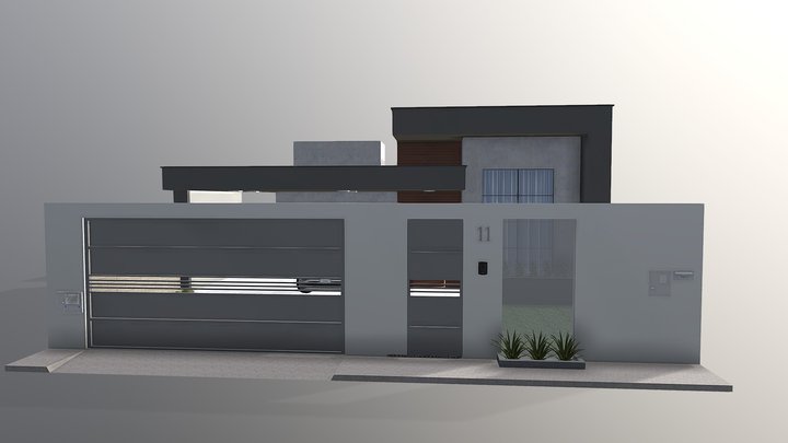 PROJETO PARA CONSTRUÇÃO DE RESIDÊNCIA - EXTERNO 3D Model