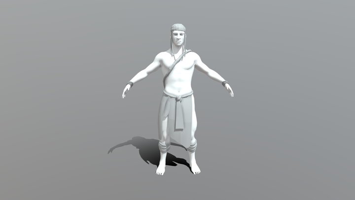 Filipino Tribesman (W.I.P) pt2 Game Res 3D Model