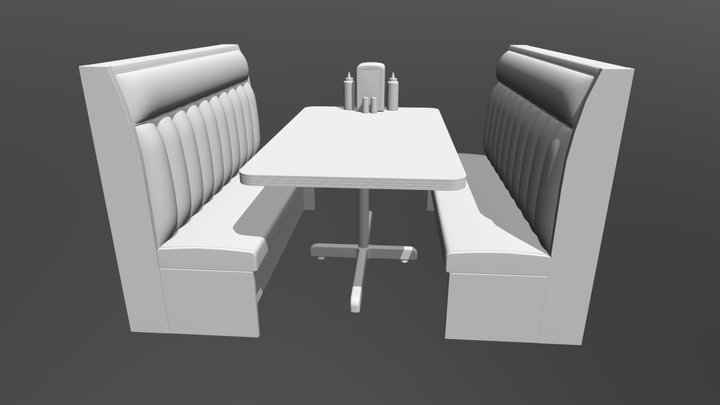 Diner Furniture REUPLOAD 3D Model