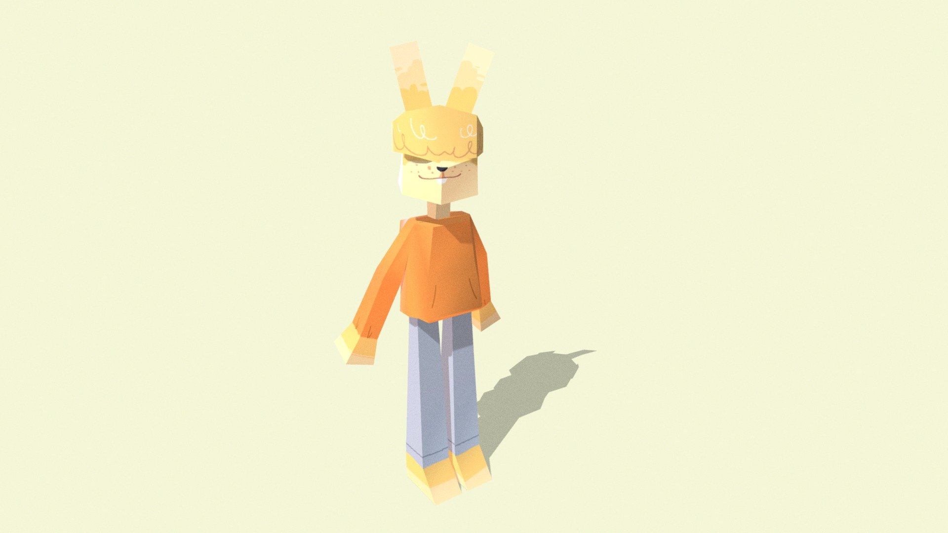 Almond - Lowpoly Rabbit