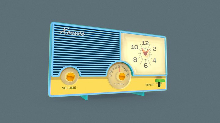 Retro Vintage Radio 3D Model