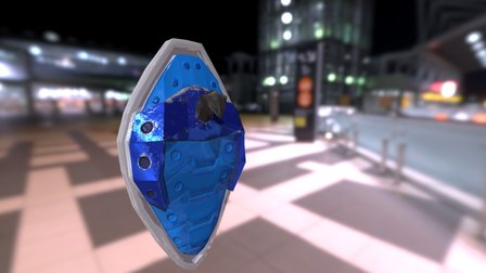 Lowpoly Shield 3D Model