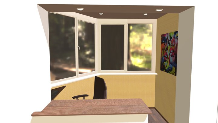 Лоджия П44Т "Утюг" 3D Model